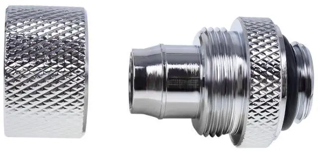 Alt view image 13 of 15 - Alphacool Eiszapfen 1/2" ID x 3/4" OD G1/4 Compression Fitting - Chrome Sixpack (17241)