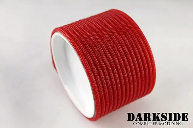 Alt view image 6 of 6 - Darkside 4mm (5/32") High Density Cable Sleeving - Red UV (DS-HD4-GRN)