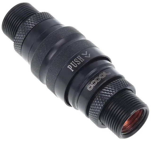 Alt view image 10 of 12 - Alphacool Eiszapfen HF Quick Release Connector Kit with Double Bulkhead G1/4" Inner Thread, Deep Black