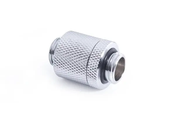 Alt view image 5 of 7 - Alphacool ES D-Plug 20mm G1/4 Male to Male Resizable Fitting - Chrome (17585)