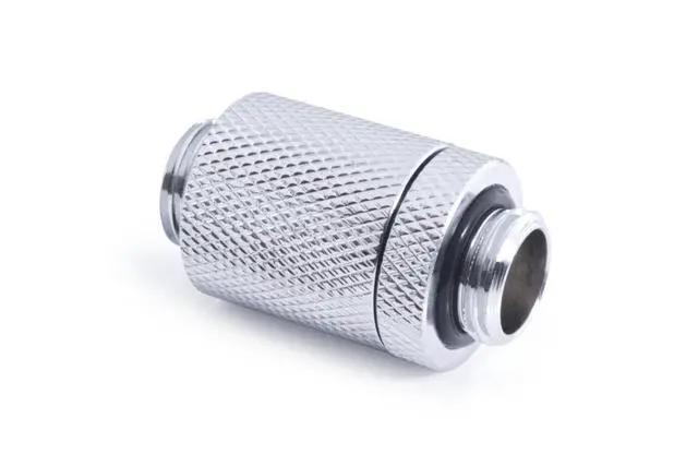 Alt view image 5 of 7 - Alphacool ES D-Plug 25.5mm G1/4 Male to Male Resizable Fitting - Chrome (17586)