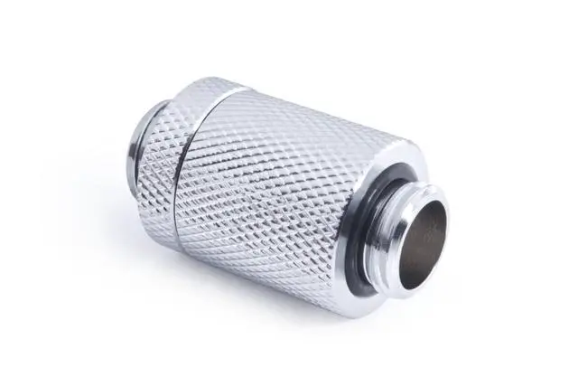 Alt view image 6 of 7 - Alphacool ES D-Plug 25.5mm G1/4 Male to Male Resizable Fitting - Chrome (17586)