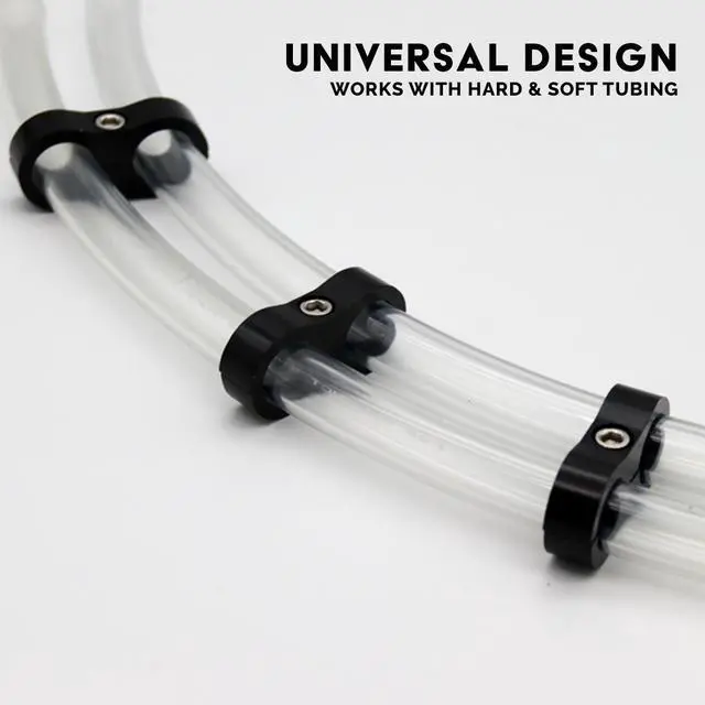 Alt view image 6 of 7 - ModMyMods ModClamp - 13mm (1/2") AN 6 Tubing Management Clamp - Black (MOD-0311)