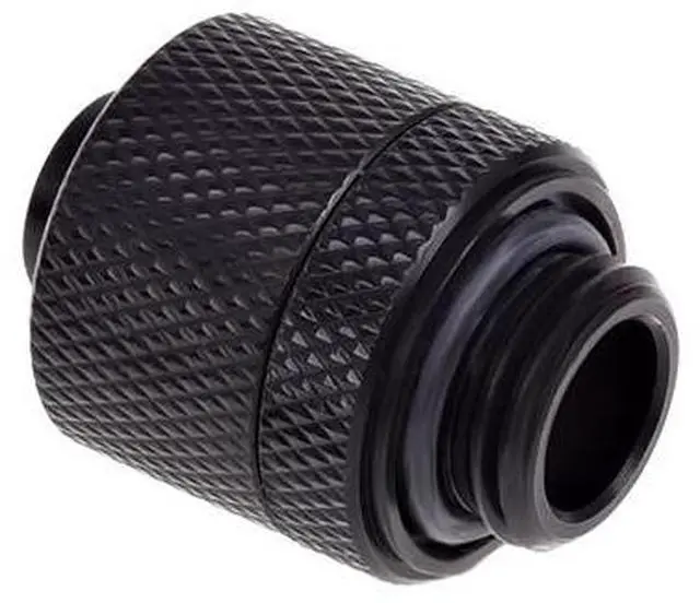 Alt view image 12 of 12 - Alphacool HF G1/4" to 10mm ID, 13mm OD Compression Fitting for Soft Tubing, Deep Black, 6-pack
