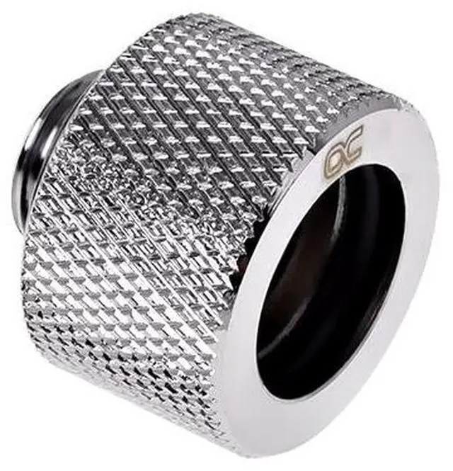 Alt view image 12 of 12 - Alphacool HT G1/4" Compression Fitting for Plexi (Acrylic) / Brass Hard Tubes, 16mm OD, Chrome, 6-pack