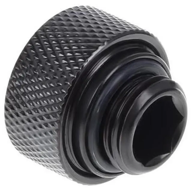 Alt view image 11 of 12 - Alphacool Eiszapfen G1/4" HardTube Compression Fitting for Plexi (Acrylic) / Brass Hard Tubes, 13mm OD, Deep Black, 6-pack