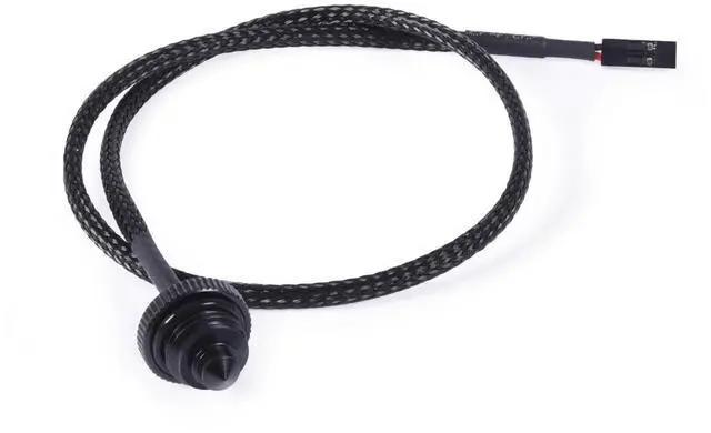 Alt view image 5 of 7 - Alphacool Eiszapfen Temperature Sensor Flat Fitting G1/4 - Black (17596)
