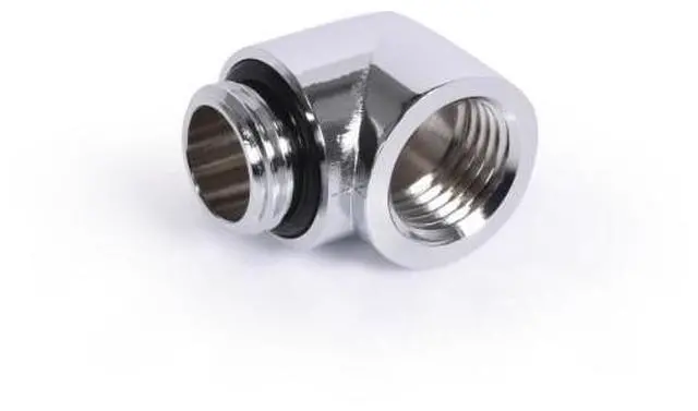 Alt view image 5 of 6 - Alphacool Eiszapfen L-Connector Fitting G1/4 OT G1/4 IT - Chrome (17595)
