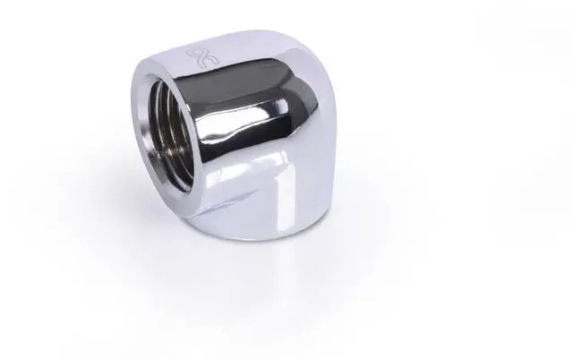 Alt view image 3 of 4 - Alphacool Eiszapfen 20mm L-Connector Fitting G1/4 IT To G1/4 IT - Chrome (17589)
