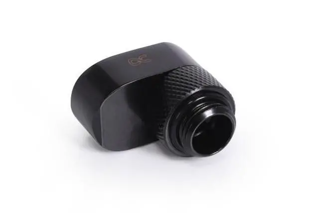 Alt view image 4 of 4 - Alphacool Eiszapfen 16mm Offset Fitting Rotary G1/4 OT to G1/4 IT - Black (17601)