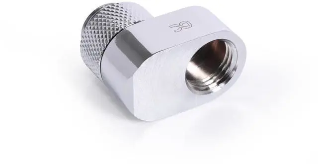Alt view image 3 of 4 - Alphacool Eiszapfen 16mm Offset Fitting Rotary G1/4 OT to G1/4 IT - Chrome (17602)