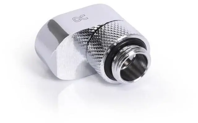 Alt view image 4 of 4 - Alphacool Eiszapfen 16mm Offset Fitting Rotary G1/4 OT to G1/4 IT - Chrome (17602)