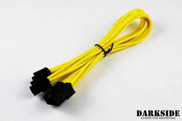 Alt view image 4 of 5 - Darkside 4+4 EPS 12" (30cm) HSL Single Braid Extension Cable - Yellow II UV (DS-0435)