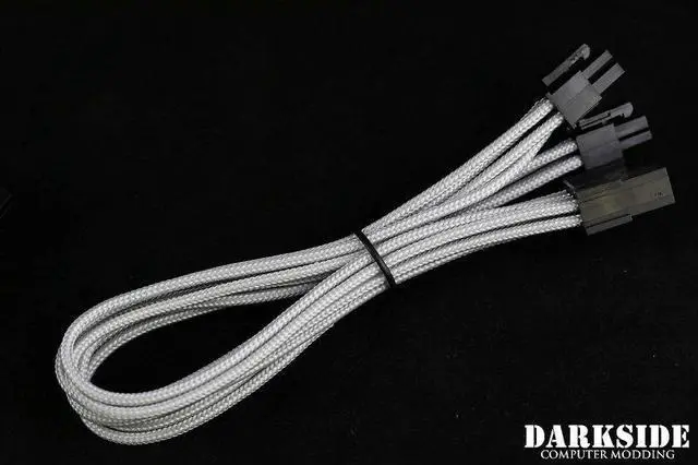 Alt view image 2 of 2 - Darkside 4+4 EPS 12" (30cm) HSL Single Braid Extension Cable - Titanium Gray, 4+4-Pin CPU (DS-0700)