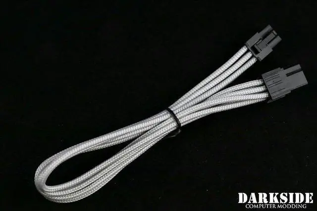 Alt view image 2 of 2 - Darkside 6-Pin PCI-E 12" (30cm) HSL Single Braid Extension Cable - Titanium Gray (DS-0702)