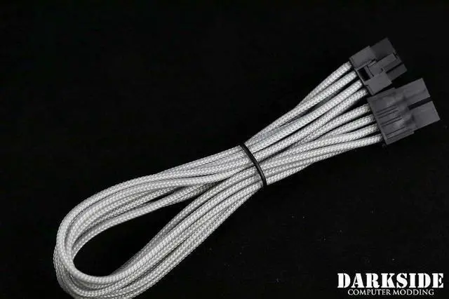 Alt view image 2 of 2 - Darkside 8-Pin PCI-E 12" (30cm) HSL Single Braid Extension Cable - Titanium Gray (DS-0701)