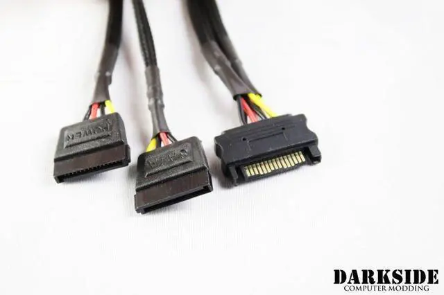 Alt view image 5 of 5 - DarkSide SATA Power Y-cable 12" (30cm) - Jet Black (DS-0735)