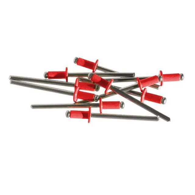 Alt view image 4 of 5 - ModMyMods 1/8" (3mm) Domed Aluminum Rivets - Red - 10 Pack (MOD-0194)