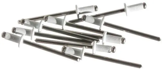 Alt view image 4 of 5 - ModMyMods 1/8" (3mm) Domed Aluminum Rivets - White - 10 Pack (MOD-0195)