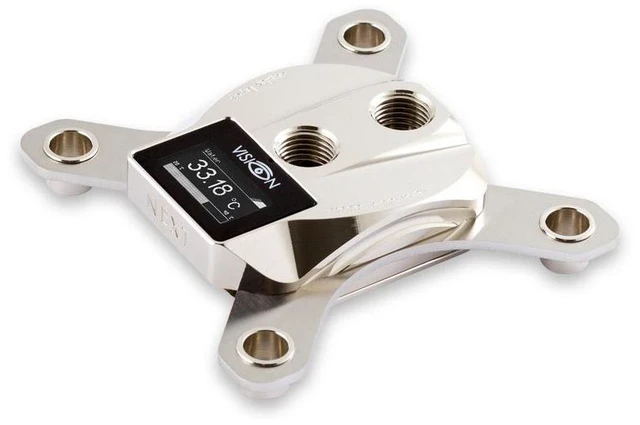 Alt view image 11 of 12 - Aquacomputer Cuplex Kryos NEXT with VISION, Intel CPU, Nickel/Nickel