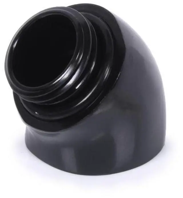 Alt view image 6 of 6 - Alphacool Eiszapfen Angled Adaptor 45° G1/4 OT to G1/4 IT - Black, Brass (17590)