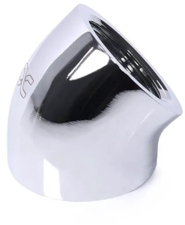Alt view image 5 of 7 - Alphacool Eiszpafen L-connector 45 G1/4 IT to G1/4 IT - Chrome (17593)