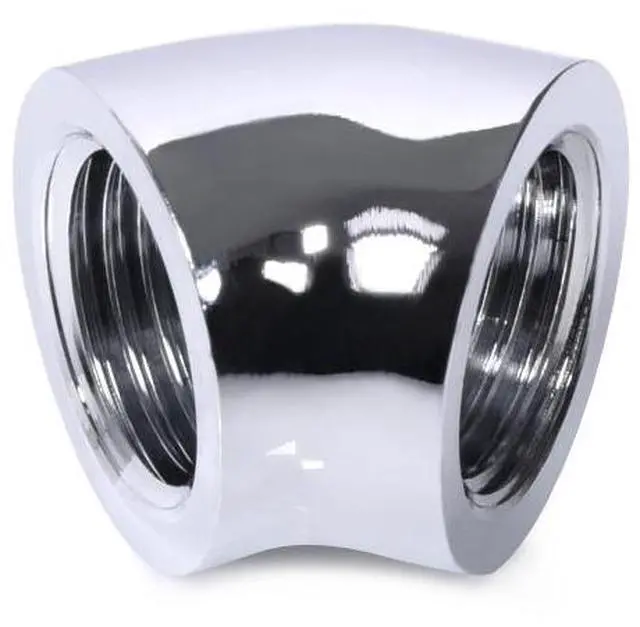 Alt view image 6 of 7 - Alphacool Eiszpafen L-connector 45 G1/4 IT to G1/4 IT - Chrome (17593)