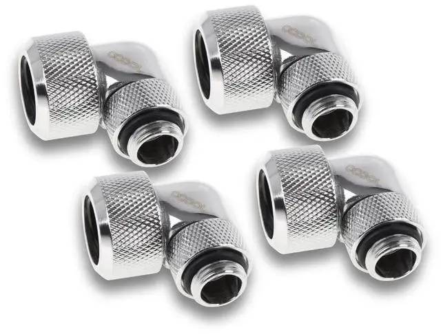 Alt view image 5 of 8 - Alphacool Eiszapfen 16mm HardTube Compression Fitting 90 Rotatable G1/4 for Acryl/Brass tubes - Ch (1022484)