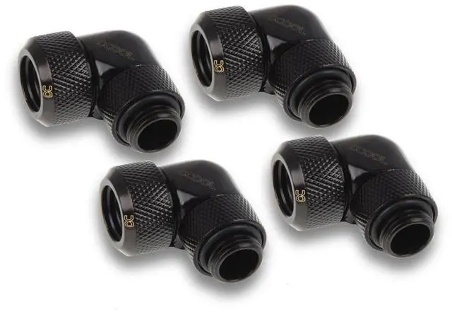 Alt view image 5 of 8 - Alphacool Eiszapfen 13mm HardTube compression fitting 90 rotatable G1/4 for Acryl/Brass Tubes - Bl (1022481)