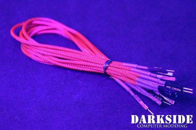 Alt view image 6 of 6 - Darkside Front Panel I/O Connection Kit - UV Red (DS-0219)