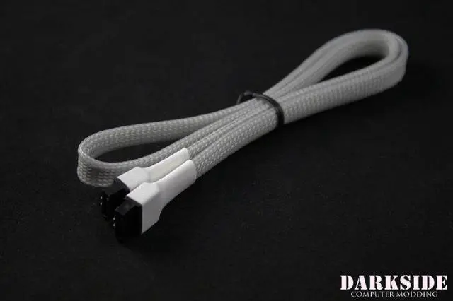 Alt view image 2 of 2 - Darkside 60cm (24") SATA 3.0 180° to 180° Data Cable with Latch -Titanium Gray 7P (DS-0825)
