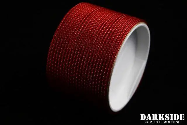 Alt view image 4 of 5 - Darkside 2mm (5/64") High Density Cable Sleeving - Metallic Red (DS-0775)