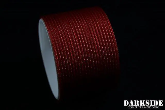 Alt view image 5 of 5 - Darkside 2mm (5/64") High Density Cable Sleeving - Metallic Red (DS-0775)