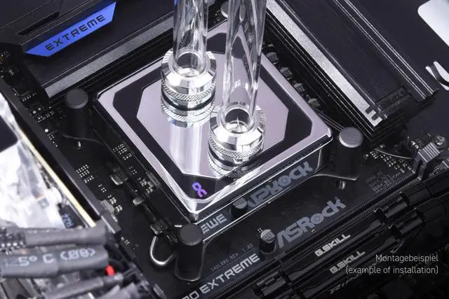 Alt view image 7 of 8 - Alphacool Eisblock XPX Aurora Edge - Full Brass Chrome Digital RGB (13083)