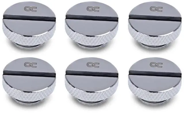 Alt view image 5 of 11 - Alphacool Eiszapfen Stop Plug G1/4 - Chrome - 6 Pack (17623)