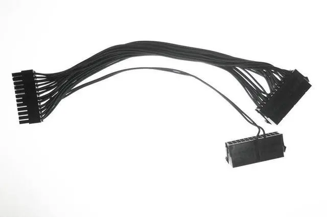 Alt view image 2 of 2 - ModMyMods 24-Pin Dual Power Supply Adapter Cable - 30cm - Black (MOD-0210)