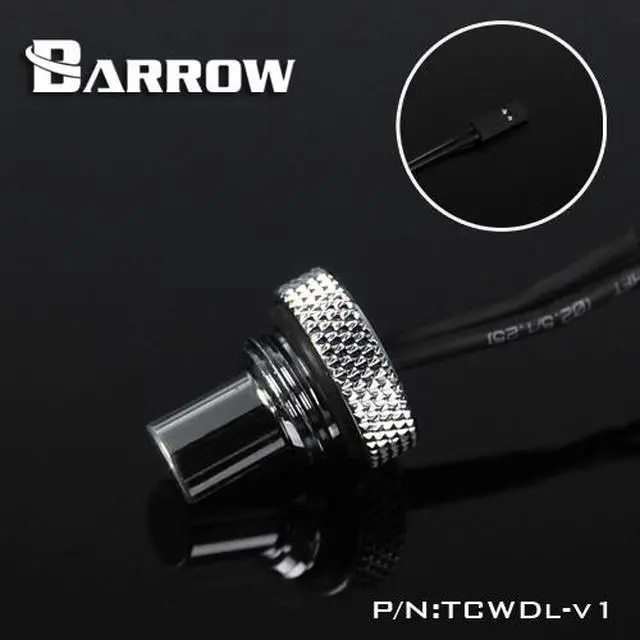 Alt view image 2 of 3 - Barrow G1/4" 10K Temperature Stop / Plug Fitting - Long Version - Silver (TCWDL-V1-Silver)