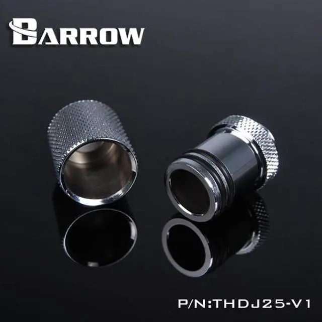 Alt view image 7 of 7 - Barrow G1/4" 25mm Male to Male Extension Fitting with Micro Adjustment - Silver (THDJ25-V1-Silver)