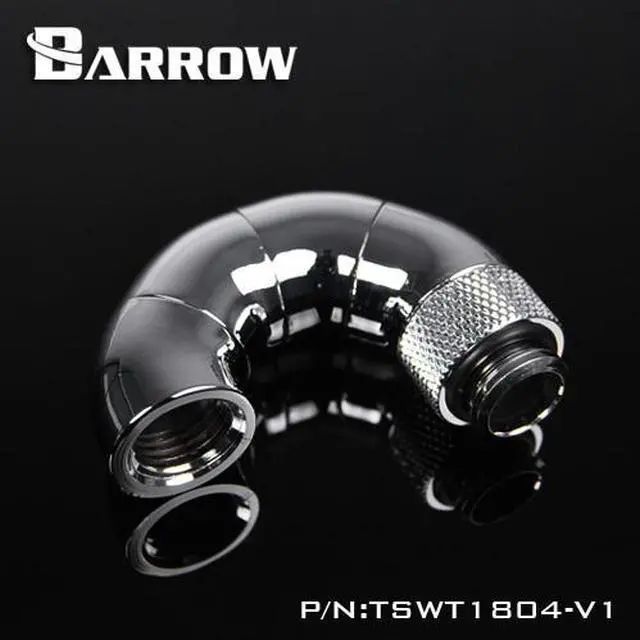 Alt view image 4 of 6 - Barrow G1/4" 180 Degree Male to Female Quad Rotary Snake Adaptor - Silver (TSWT1804-V1-Silver)