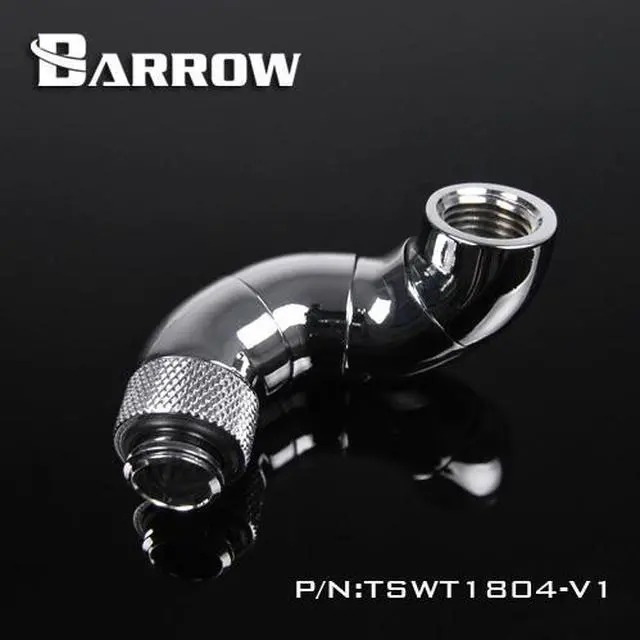 Alt view image 5 of 6 - Barrow G1/4" 180 Degree Male to Female Quad Rotary Snake Adaptor - Silver (TSWT1804-V1-Silver)