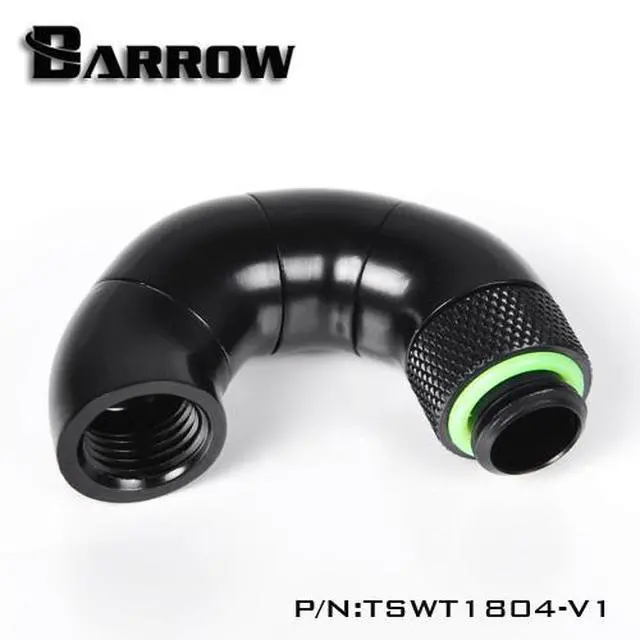 Alt view image 5 of 7 - Barrow G1/4" 180 Degree Male to Female Quad Rotary Snake Adaptor - Black (TSNW1804-V1)