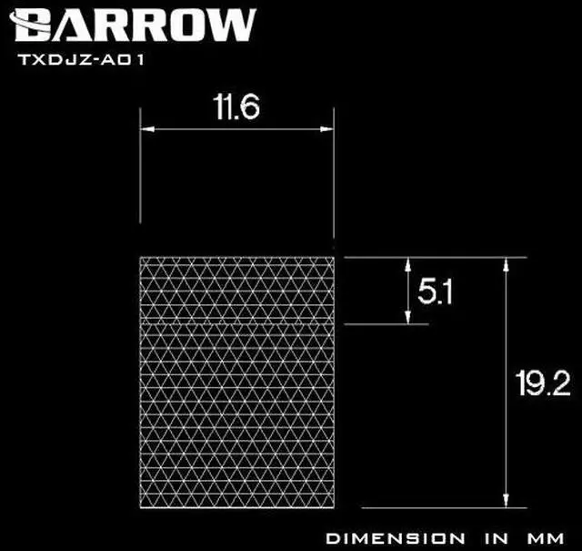 Alt view image 7 of 7 - Barrow G1/4" Female to Female Anti-Twist Rotary Adaptor Fitting - Black (TXDJZ-A01)