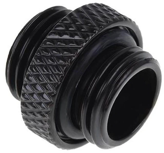 Alt view image 10 of 14 - Alphacool Eiszapfen G1/4" Male to Male Adapter Fitting - Deep Black (17399)
