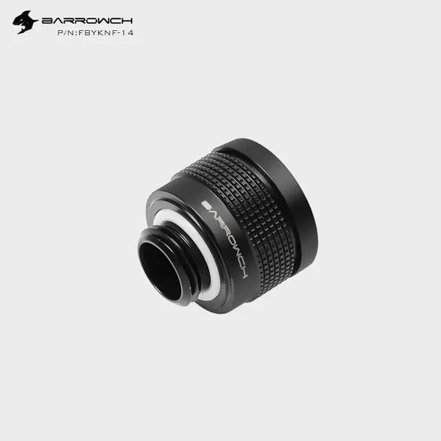 Alt view image 6 of 7 - Barrowch G1/4 14mm Rigid Hardtube Wolverine Anti-Sheeding Fitting- Black (FBYKNF-14)