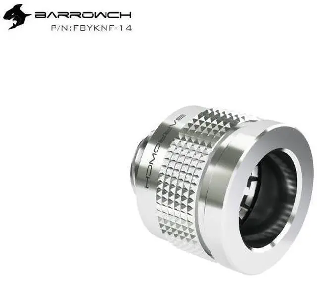 Alt view image 4 of 6 - Barrowch G1/4 14mm Rigid Hardtube Wolverine Anti-Sheeding Fitting- Silver (FBYKNF-14-Silver)