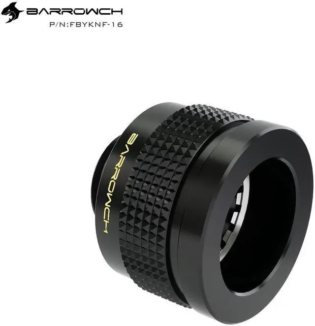 Alt view image 3 of 4 - Barrowch G1/4 16mm Rigid Hardtube Wolverine Anti-Sheeding Fitting - Black (FBYKNF-16)