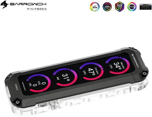 Alt view image 4 of 6 - Barrrowch Acrylic Reservoir with 8.8" Display Screen - Black (FBRE2)