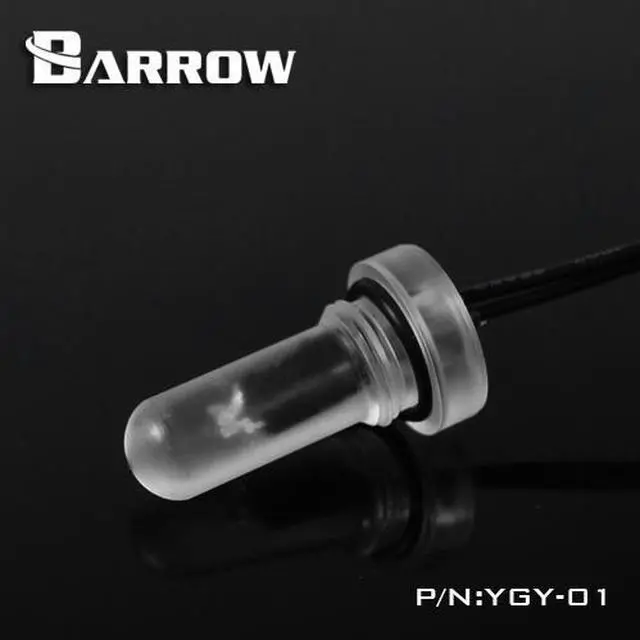 Alt view image 4 of 6 - Barrow G1/4 Acrylic Stop Fitting with LED - Rose Red (YGY-01-ROSE)