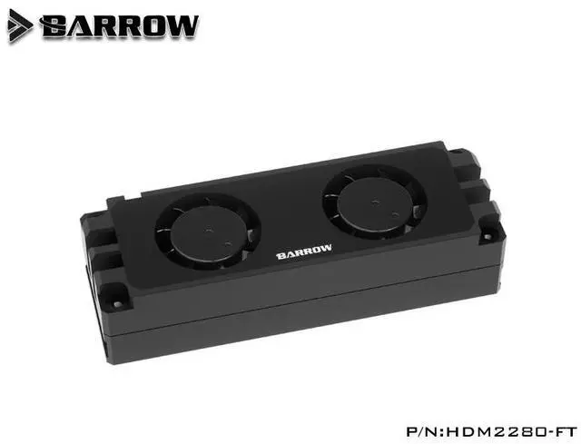 Alt view image 7 of 7 - Barrow Premium 2280/22110 PCIE SATA M2 SSD Dual Fan Heatsink Cooler - Black (HDM2280-FT)