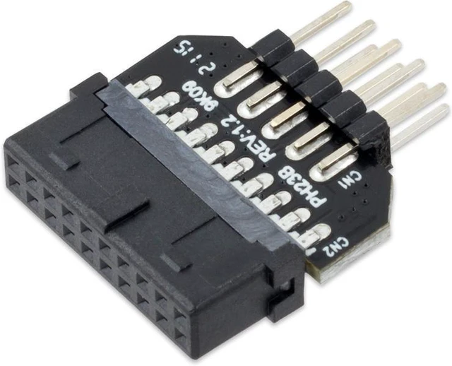 Alt view image 2 of 2 - Aquacomputer USB 3.0 Male Connector to USB 2.0 Male Adapter Connector (53301)